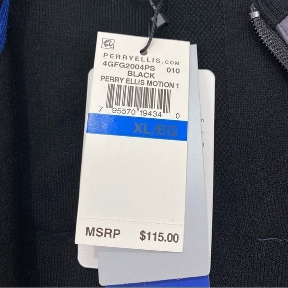 Perry Ellis Black Gray Full Zip Vest Motion Softshell Performance Jacket NEW - Picture 7 of 13